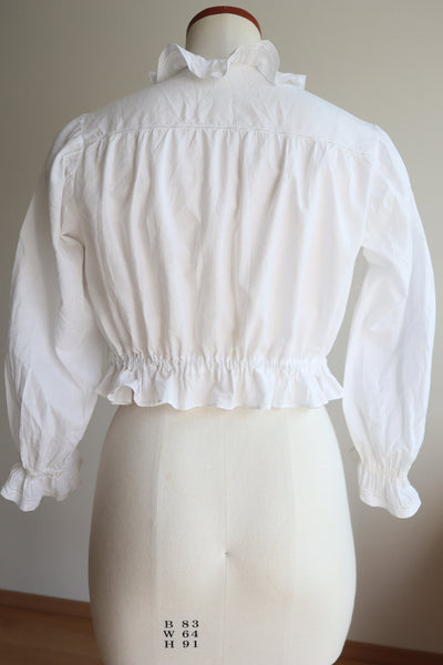 1910s Zigzag Button Panel Blouse