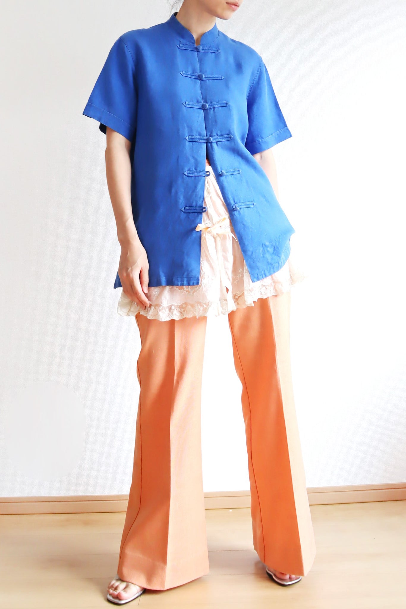 80s French Linen Blouse