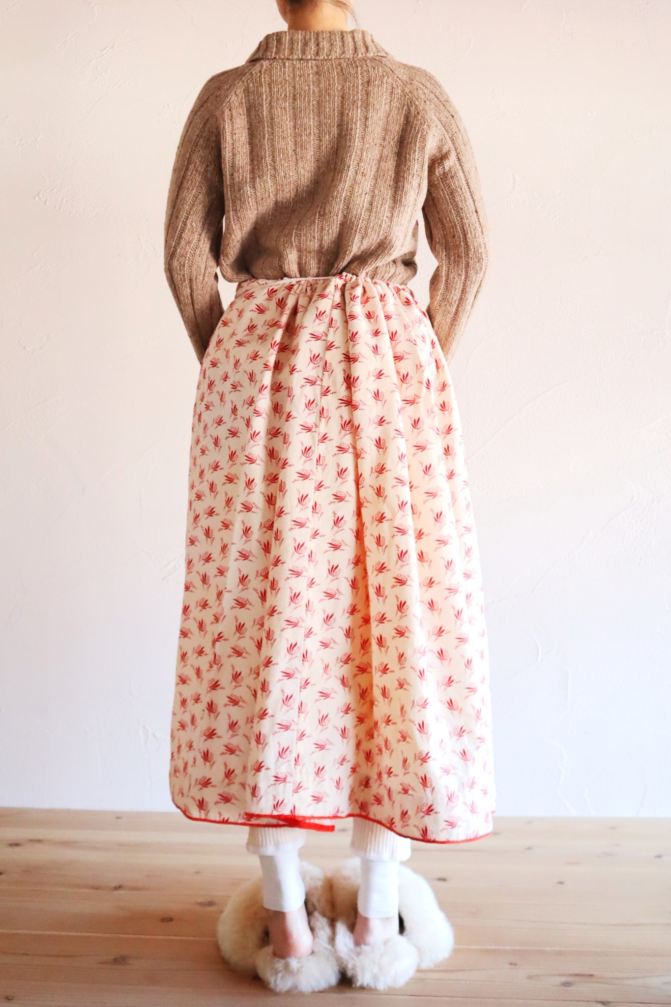 80s French Hand Knit Peasant Wool Cardigan