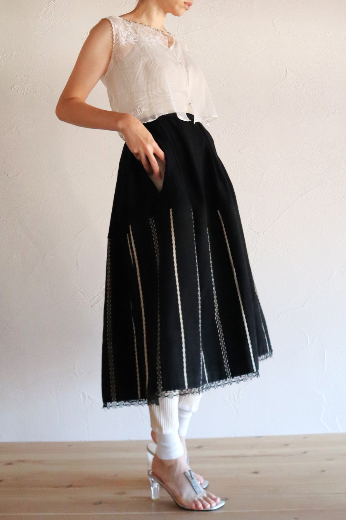 19th French Wool Skirt