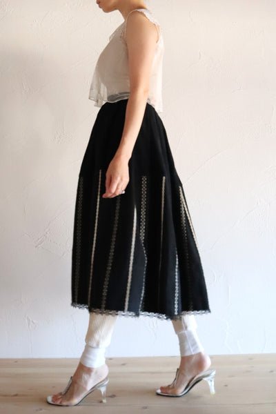 19th French Wool Skirt