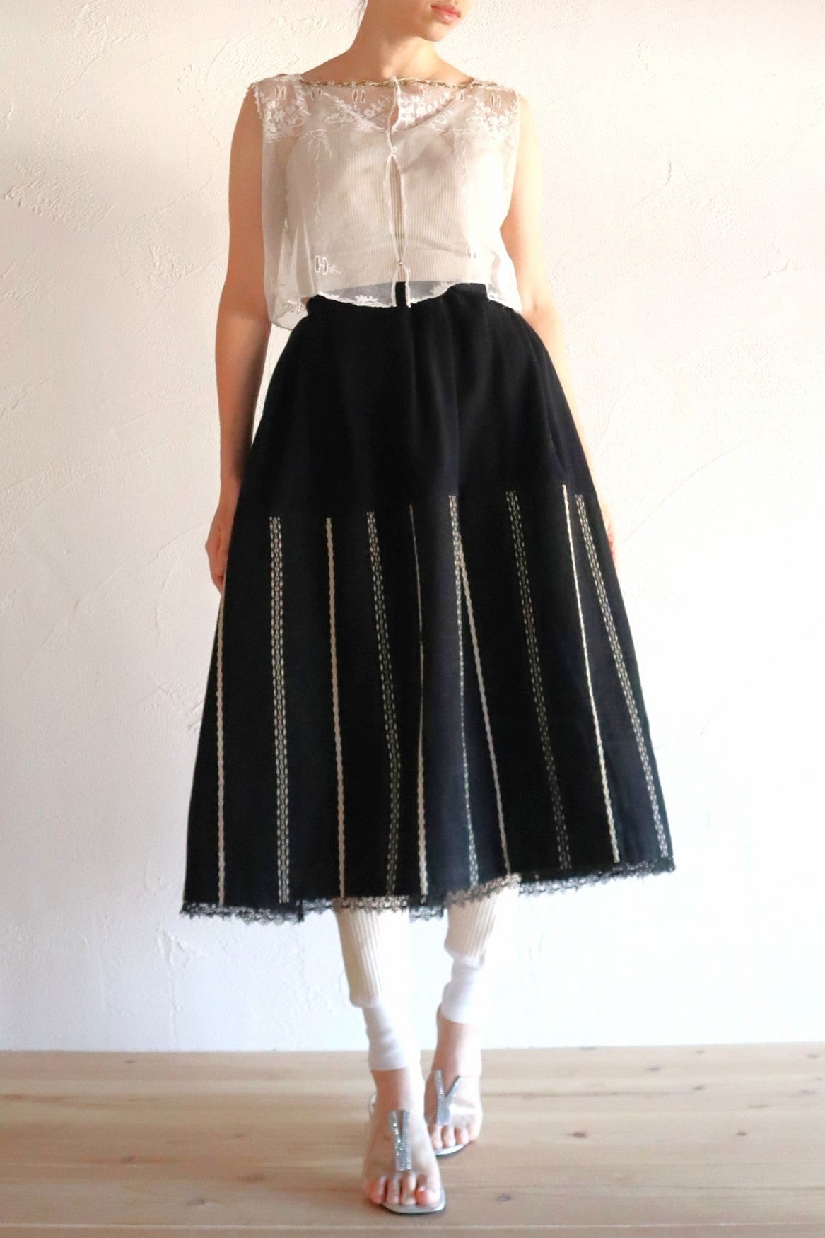 19th French Wool Skirt