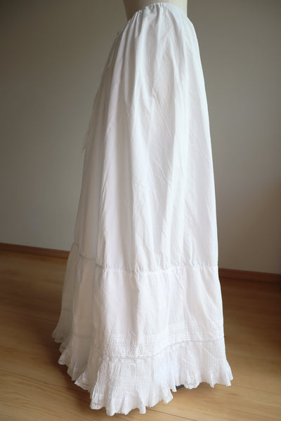 1900s Pin Tucked Cotton Skirt