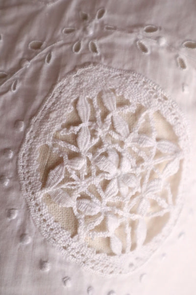 1900s Hand Embroidered Corset Cover with Velenciennes Lace
