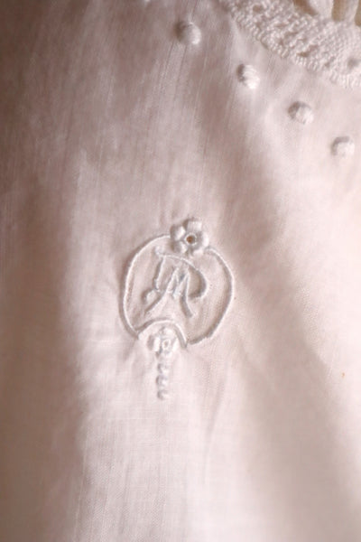 1900s Hand Embroidered Corset Cover with Velenciennes Lace