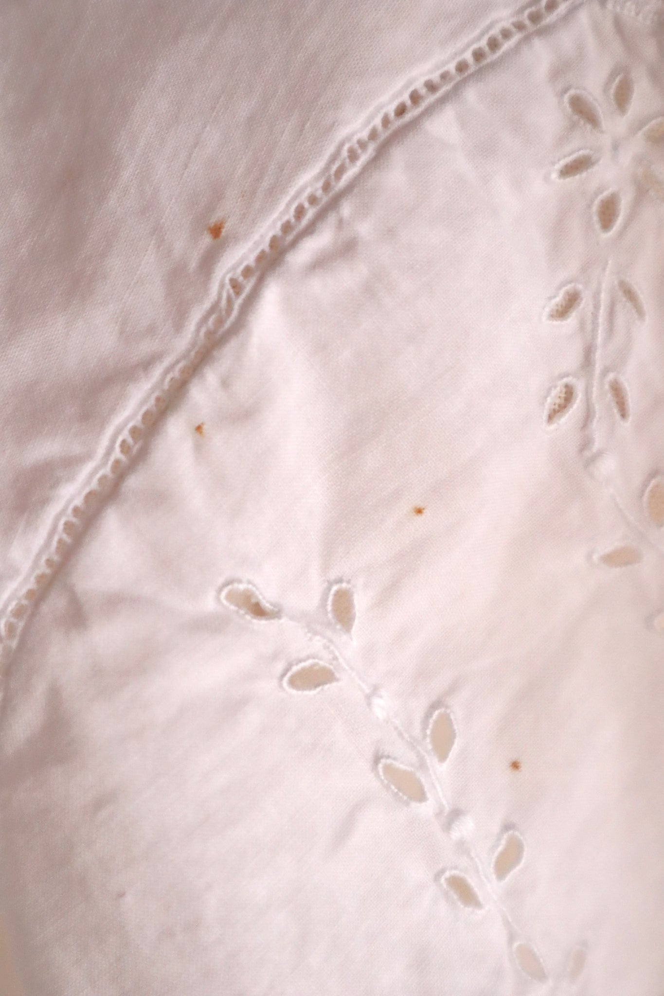 1900s Hand Embroidered Corset Cover with Velenciennes Lace