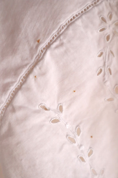 1900s Hand Embroidered Corset Cover with Velenciennes Lace