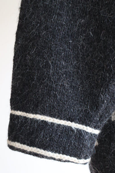 80s Sirogojno Hand-Knit Chunky Wool Cardigan