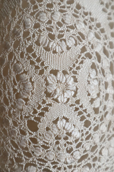 Late 19th Century Cream Silk Maltese Lace Lappet Scarf
