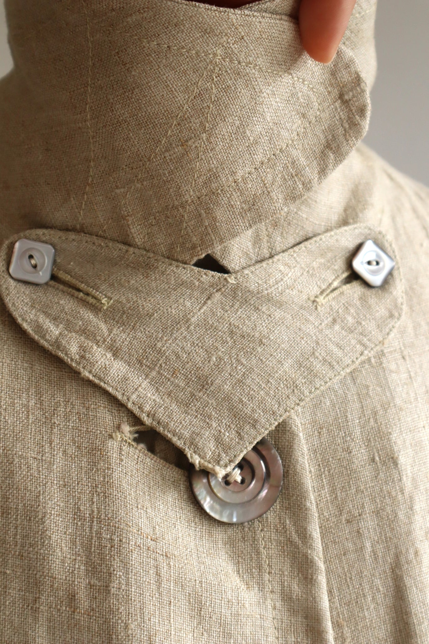 1900s~1910s Linen Duster Coat