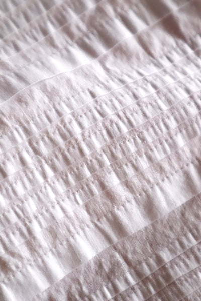 1880s French White Cotton Petticoat Skirt with Hand-Sewn Pintucks