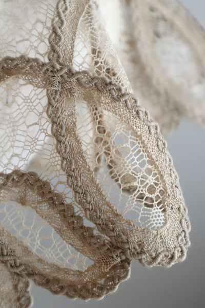1895–1905 English Linen Bertha Collar