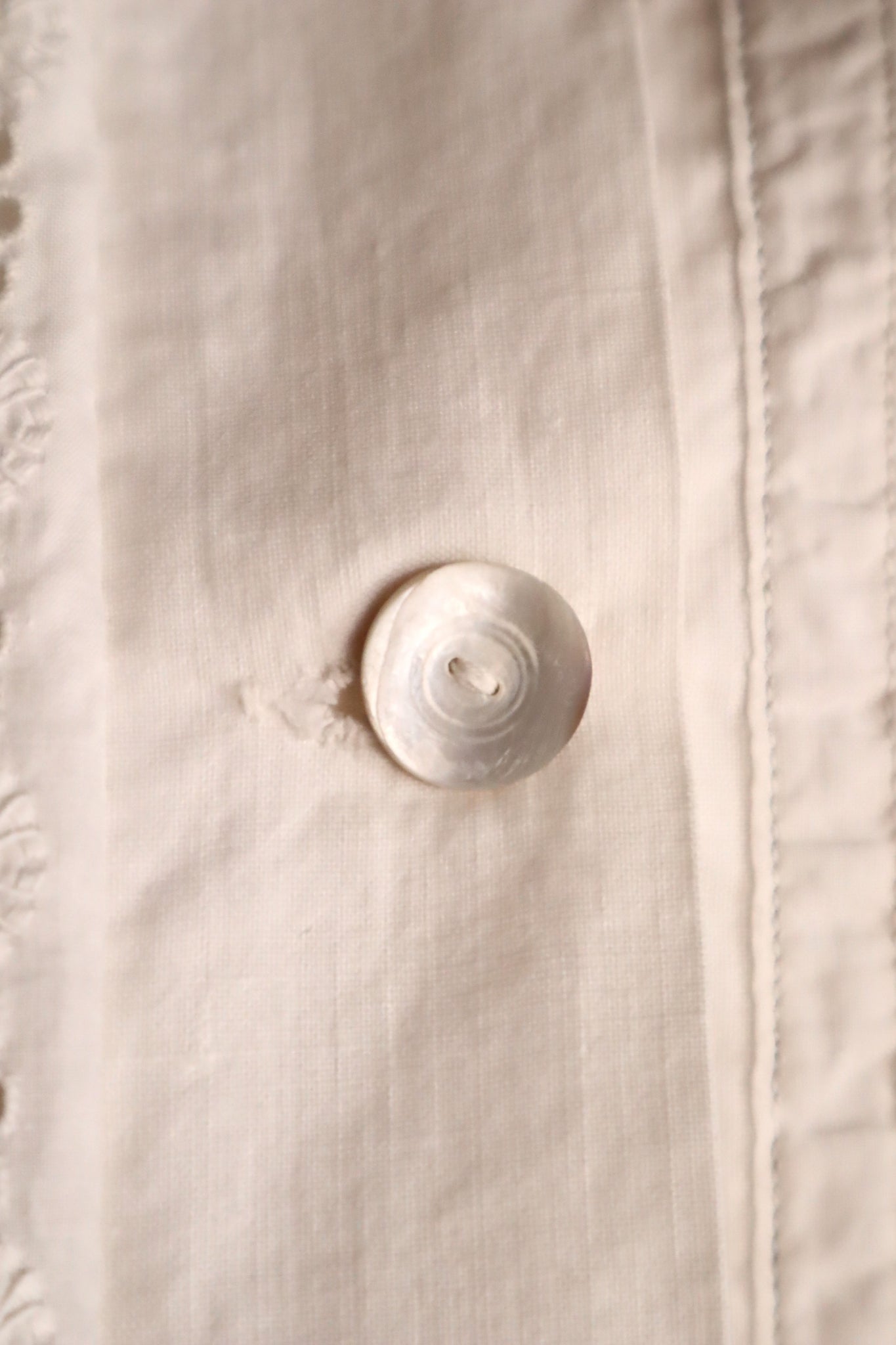1890s–1900s French Edwardian White Cotton Dress