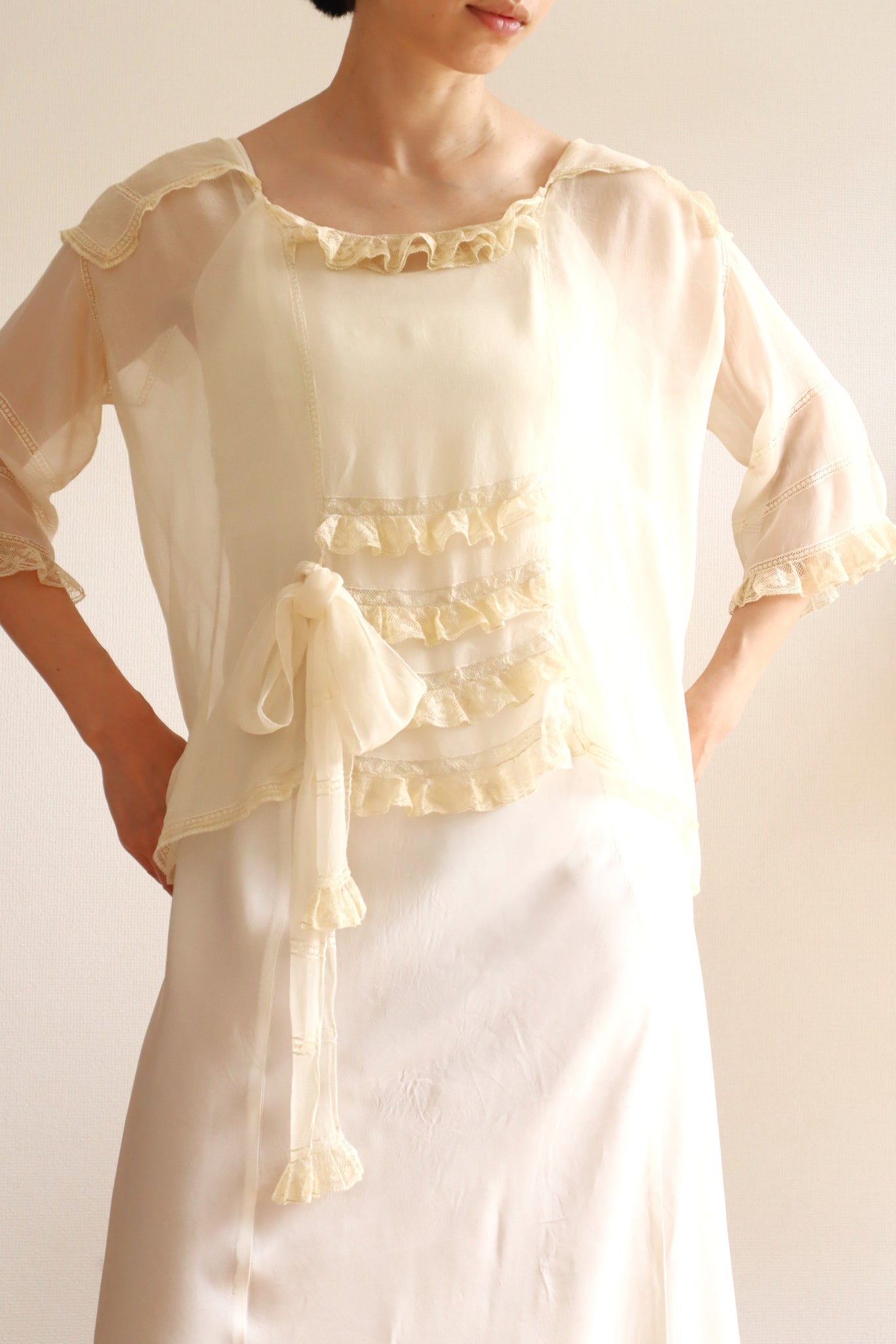 1910s Silk Georgette Blouse