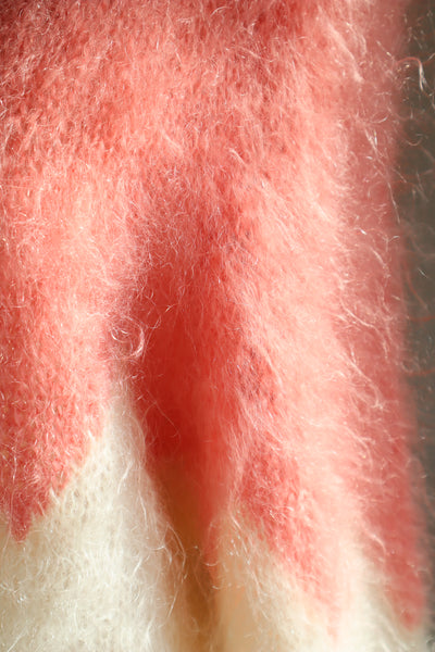 80s Hand Knit Pink Mohair Sweater