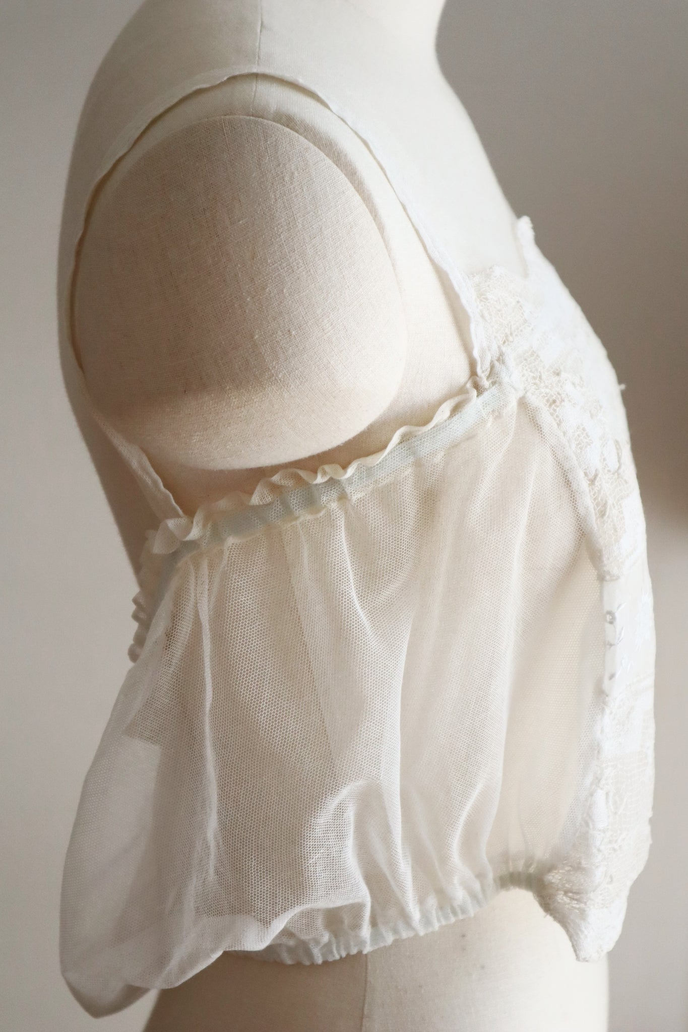 1910s French Tulle Lace Camisole