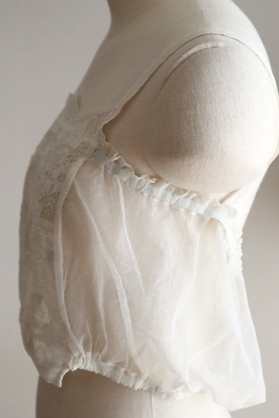 1910s French Tulle Lace Camisole