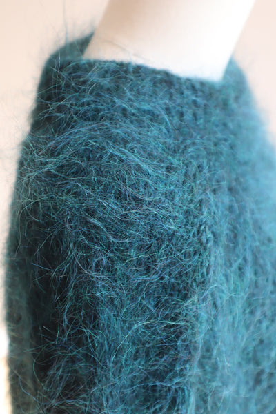 80s Beautiful Green Mohair Sweater