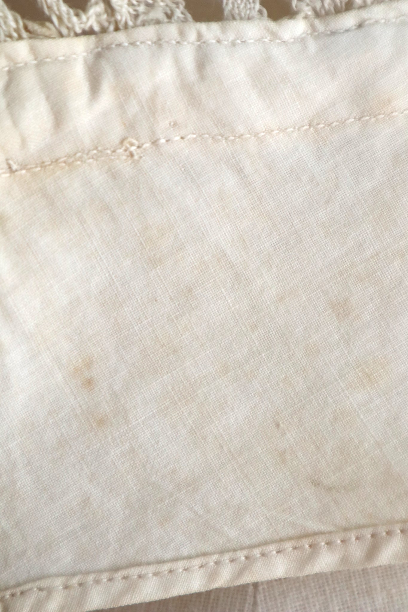 1900s–1910s Belgian Bobbin Lace Linen Blouse