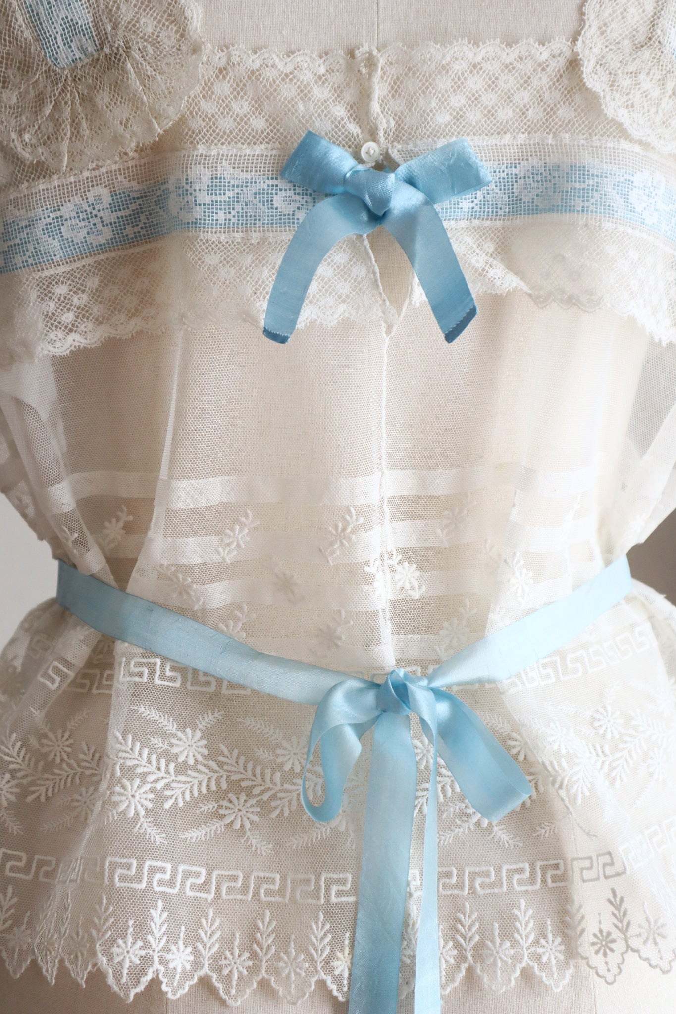Handcrafted French Antique Lace Corset Cover