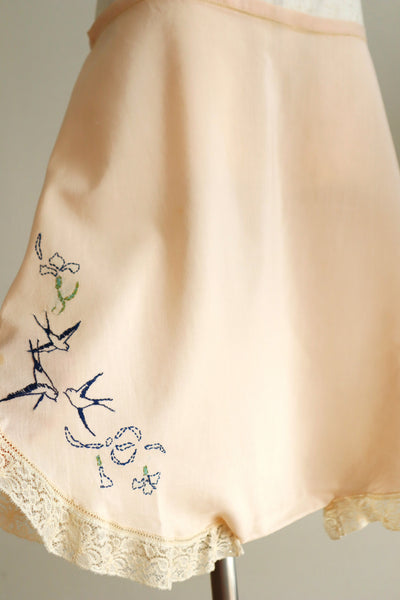 1910s–1920s French Swallow Embroidered Tap Pants