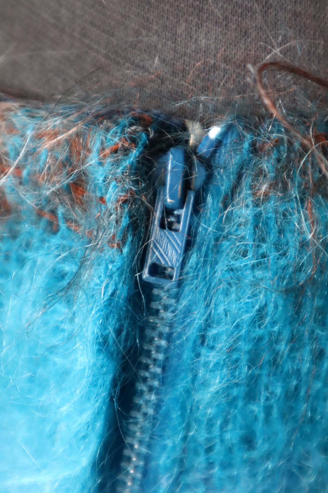 70s Scottish Blue Mohair Skirt