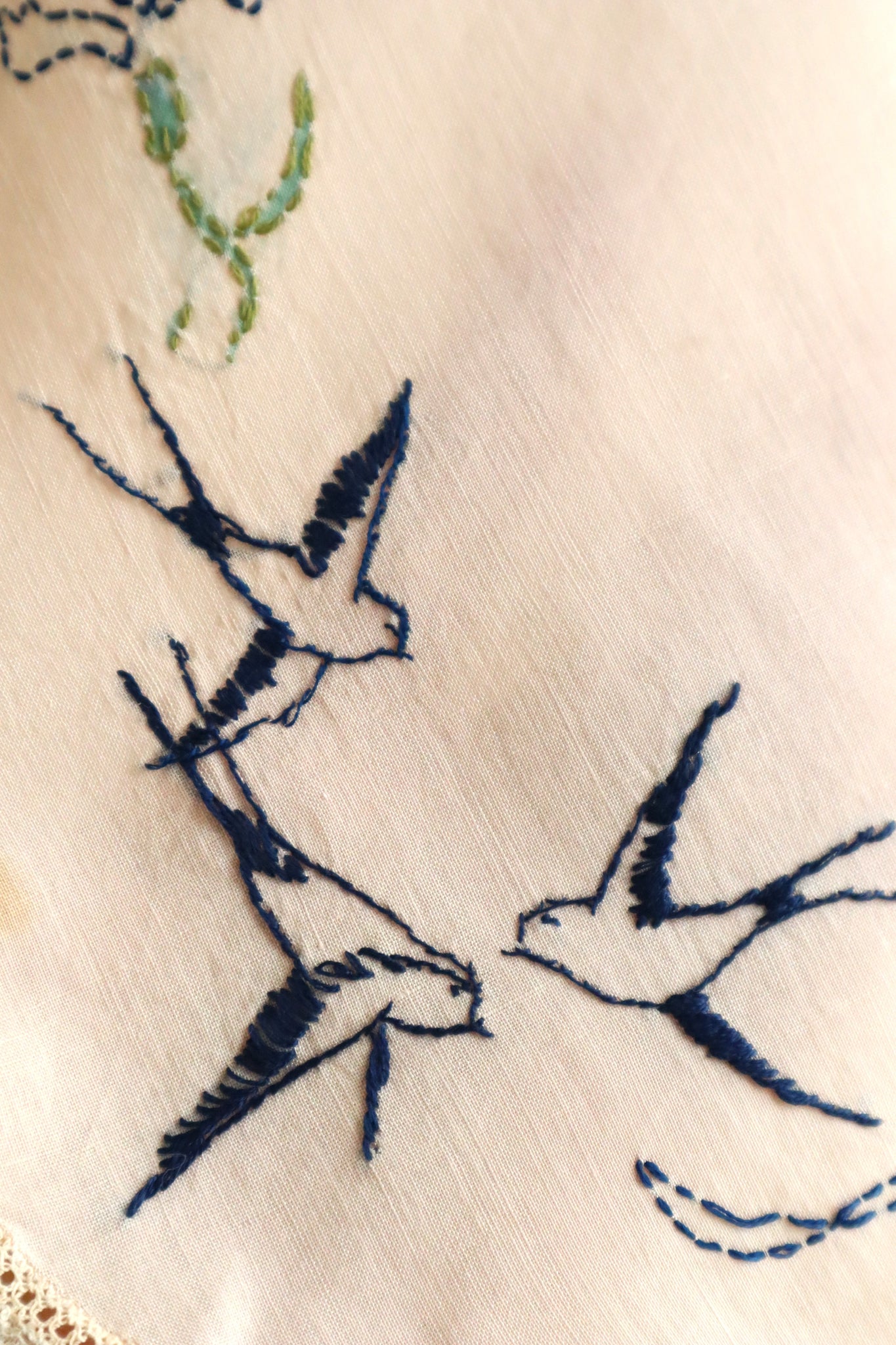 1910s–1920s French Swallow Embroidered Tap Pants
