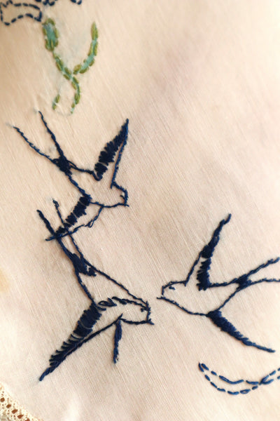 1910s–1920s French Swallow Embroidered Tap Pants