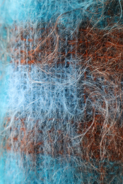 70s Scottish Blue Mohair Skirt