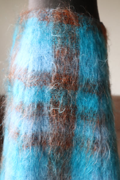 70s Scottish Blue Mohair Skirt