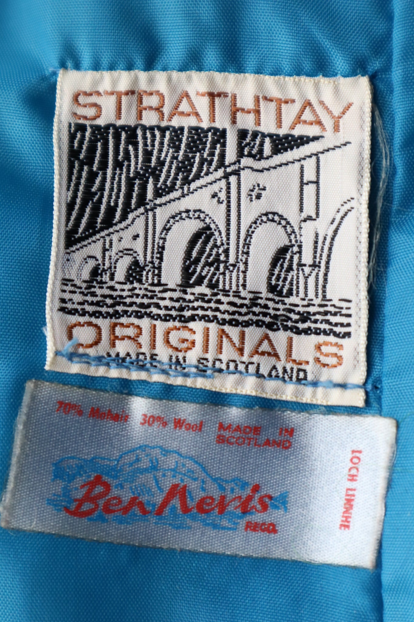 70s Scottish Blue Mohair Skirt