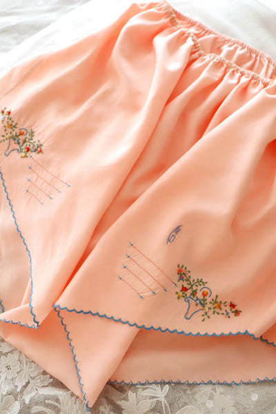 1930s French Pink Embroidered Knickers