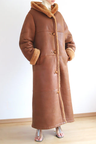 90s Natural Sheepskin Coat