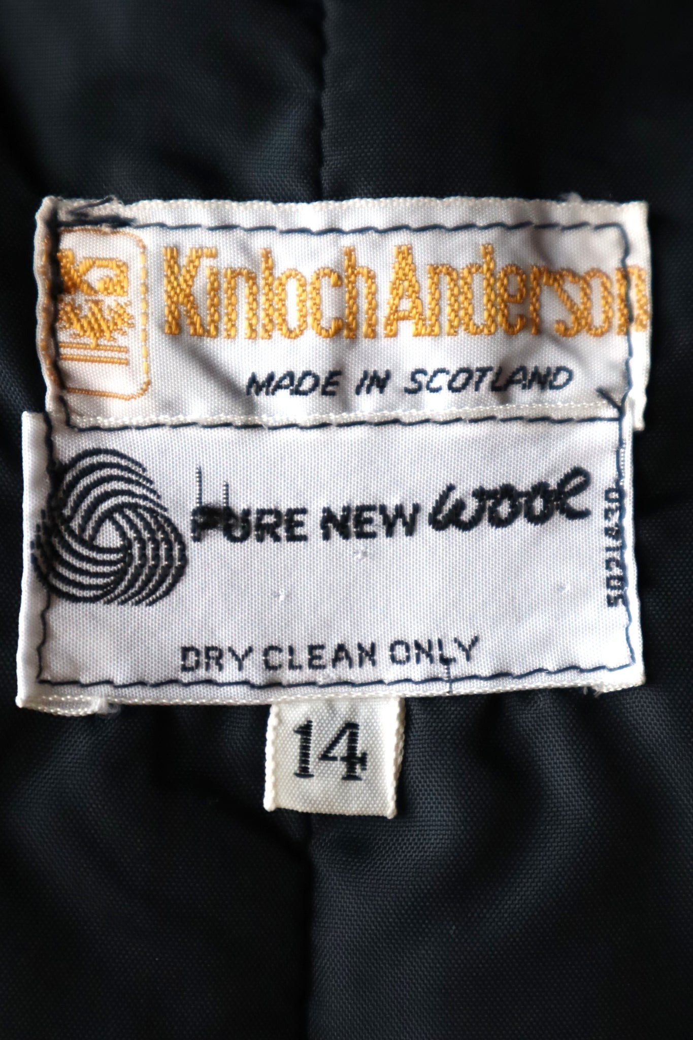 70s Scottish Green×Navy Mohair Skirt