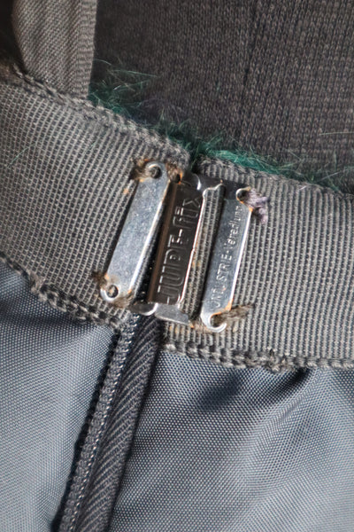 70s Scottish Green×Navy Mohair Skirt