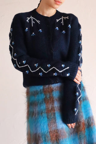 80s Navy Austrian Cardigan