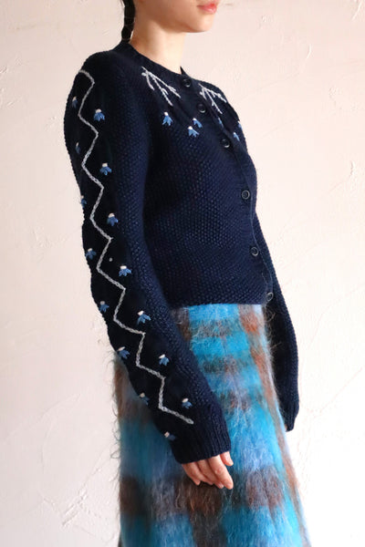 80s Navy Austrian Cardigan