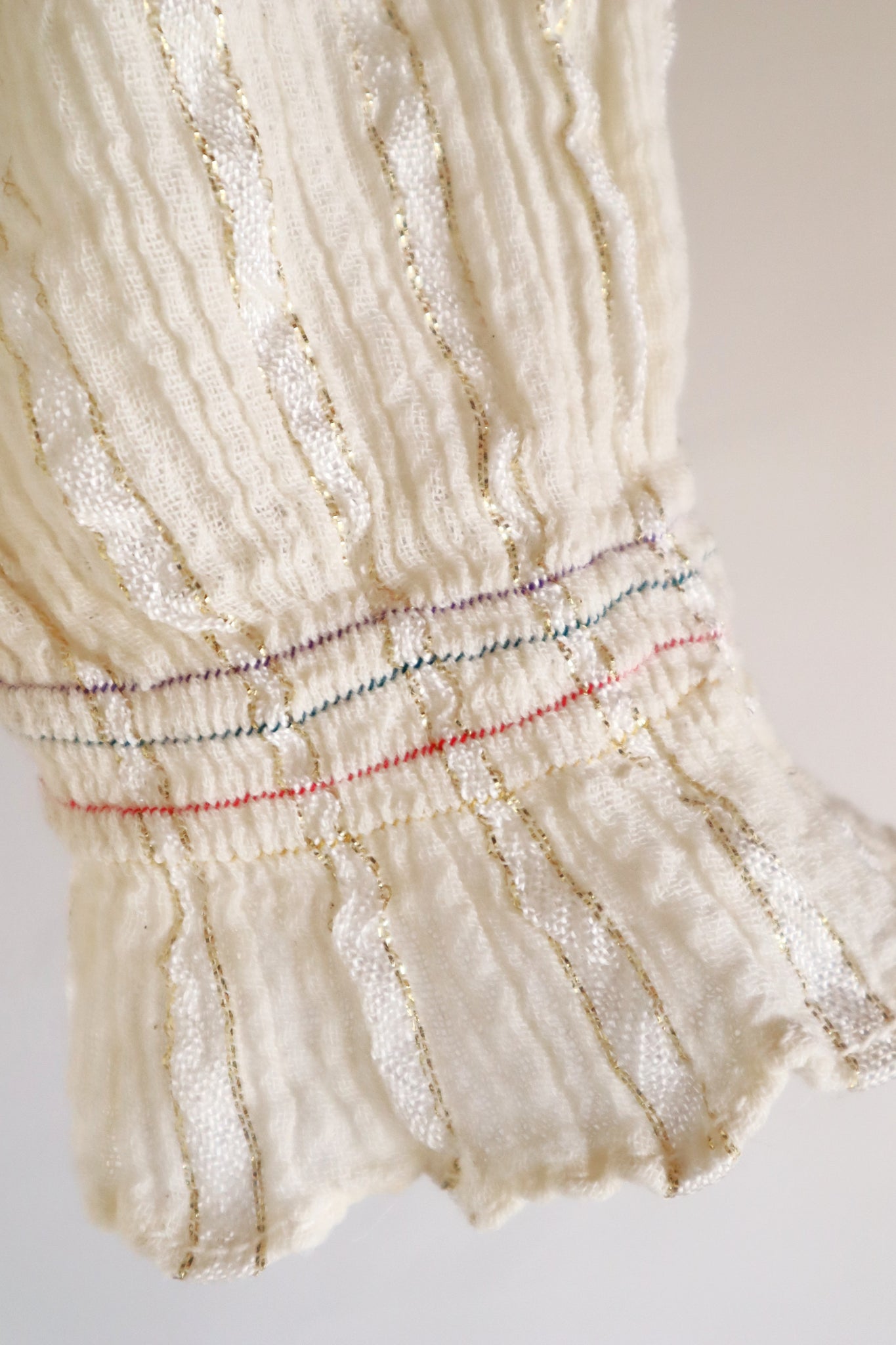 1990s Greek Cotton Gauze Maxi Dress