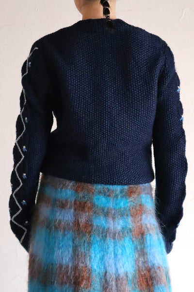 80s Navy Austrian Cardigan