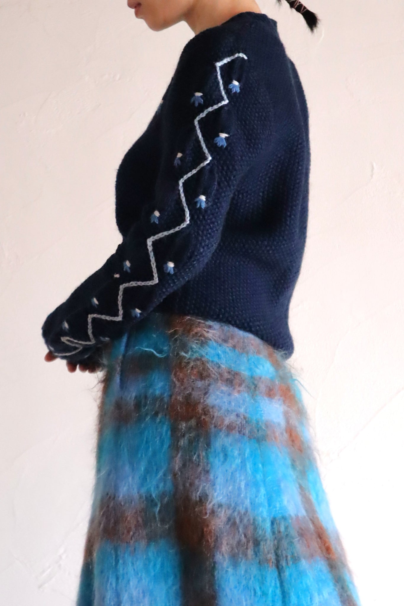 80s Navy Austrian Cardigan