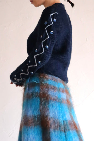 80s Navy Austrian Cardigan