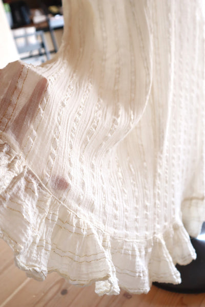 1990s Greek Cotton Gauze Maxi Dress