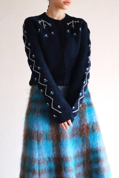 80s Navy Austrian Cardigan