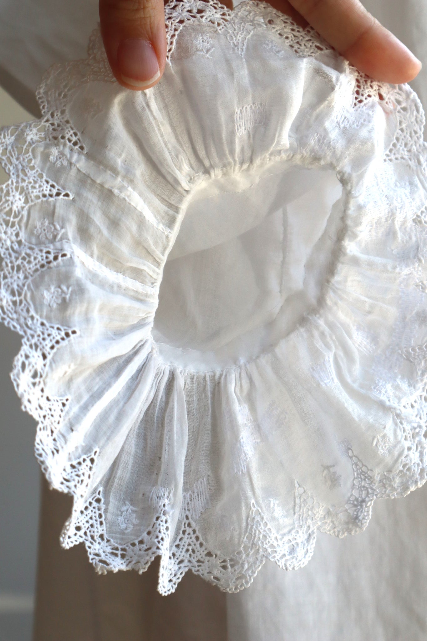 1910s Flower Embroidery Lace Blouse