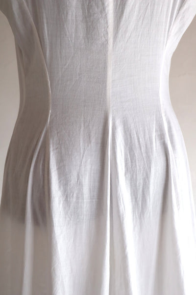 1910s French Valenciennes Lace Cotton Dress