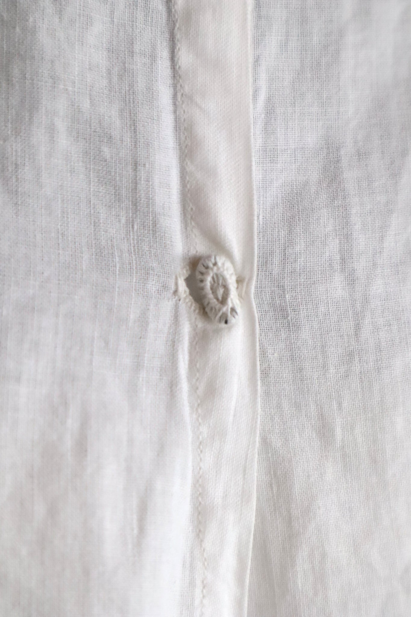 1910s French Valenciennes Lace Cotton Dress