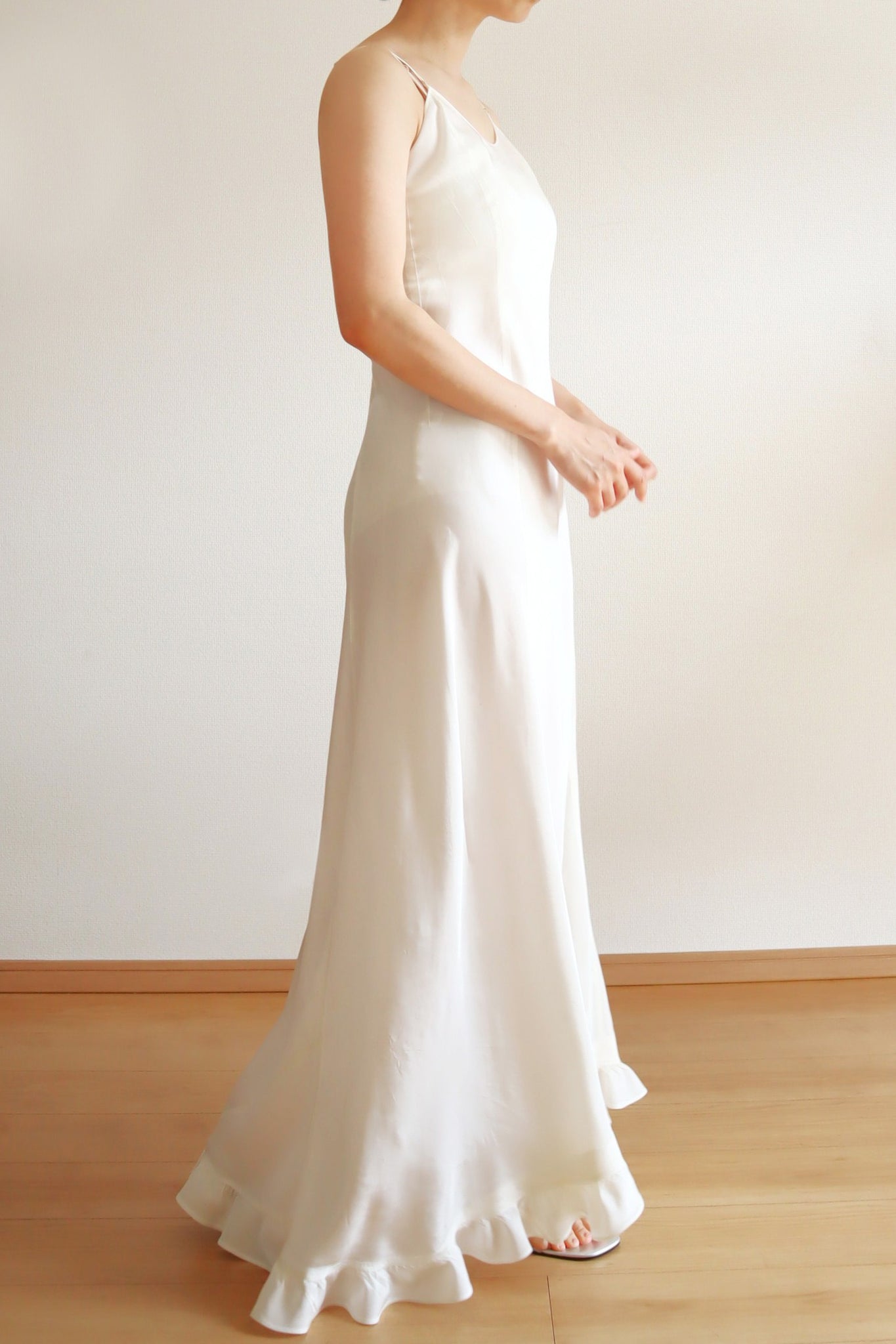 1940s White Slip Dress