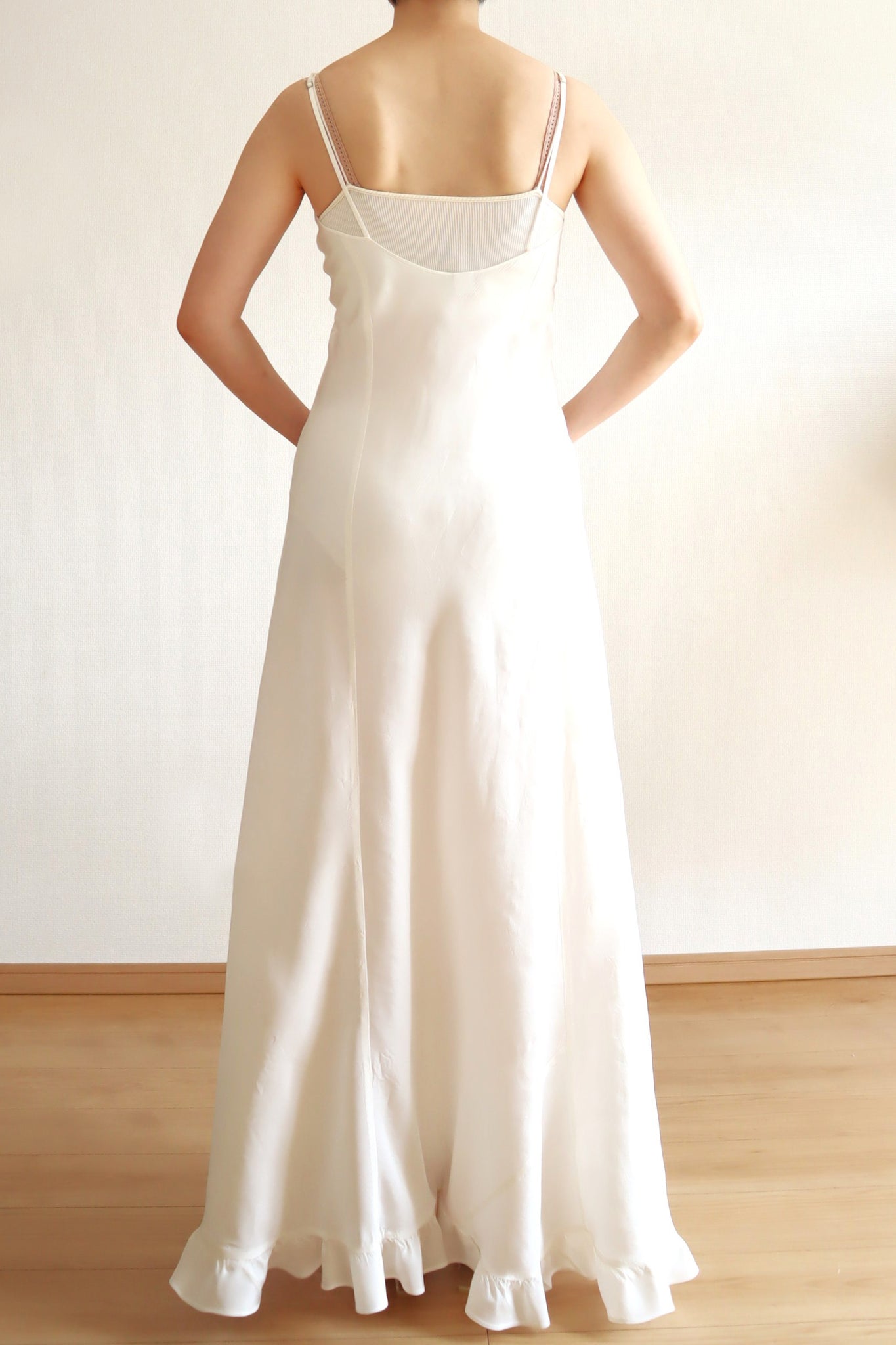 1940s White Slip Dress