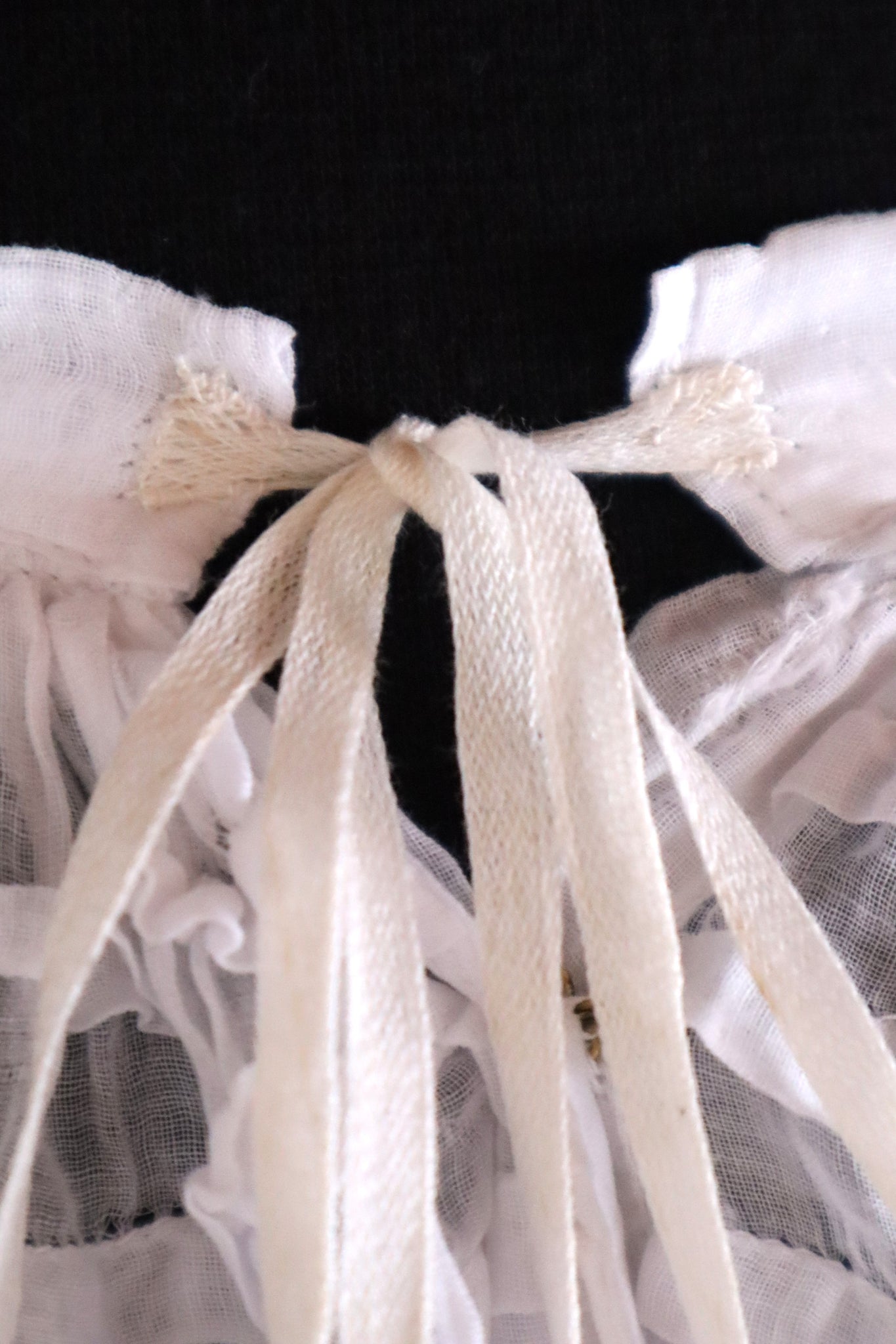 1910s English Sheer Cotton & Swiss Dot Tulle Train Skirt
