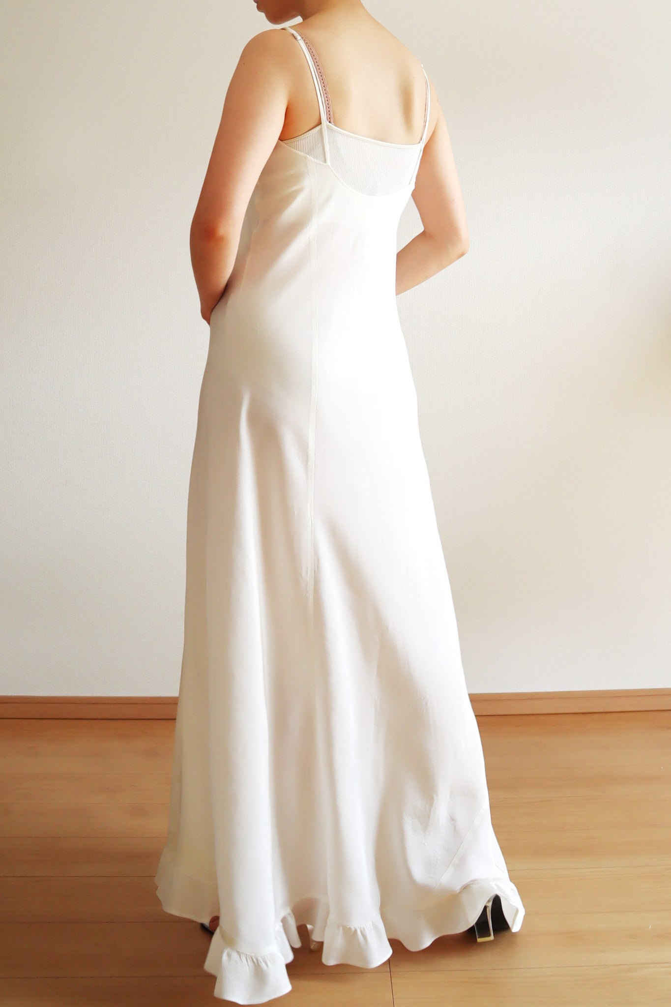 1940s White Slip Dress
